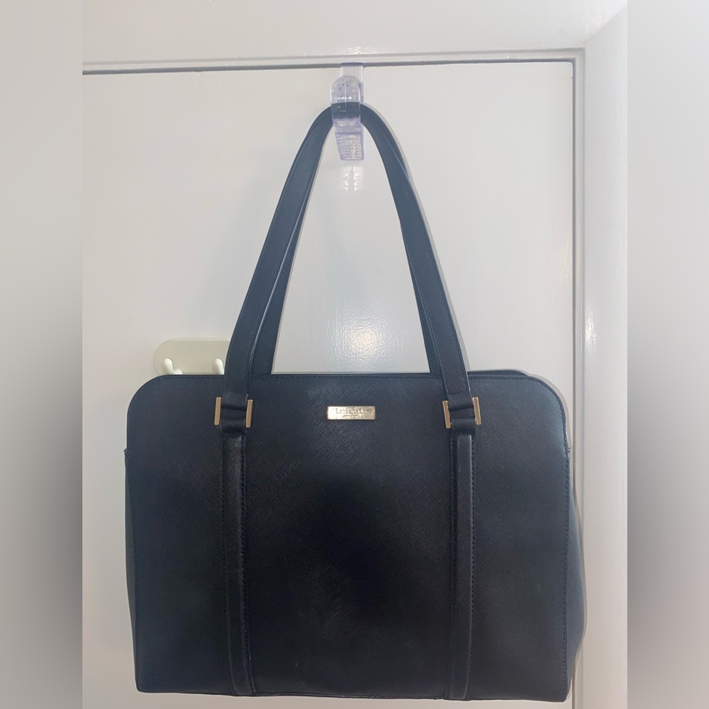 Kate Spade Newbury Lane Miles Black Saffiano Leather Shoulder Bag.